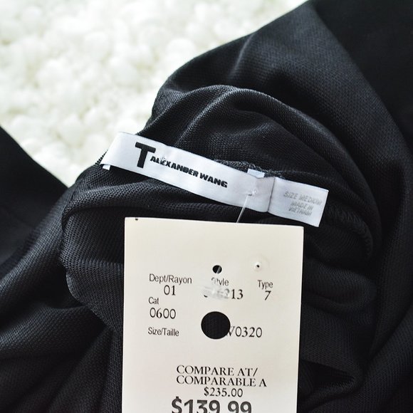 BNWT T‎ by Alexander Wang Drape-Back Pique Dress - Picture 4 of 7